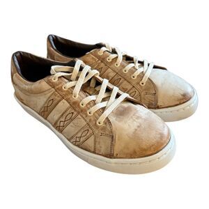 Agave Sky Sheridan Tennis Shoe Sneakers Womens Sz 10 Western Distressed Leather